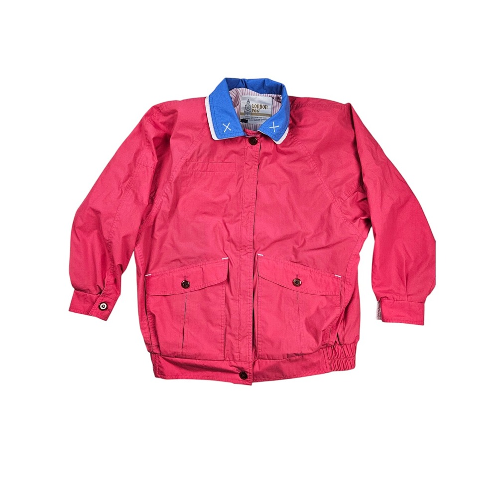 Vintage 90s Pink Bomber Windbreaker Jacket Womens XS Neon Pink